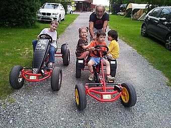 Pedal cars in camping Oase Praha